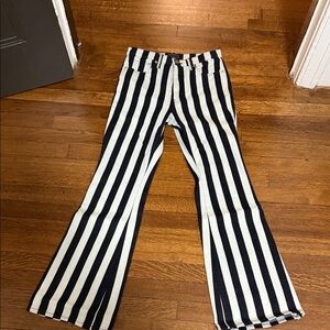 Cynthia Rowley Mid Heaven Denim Black and White Striped Denim